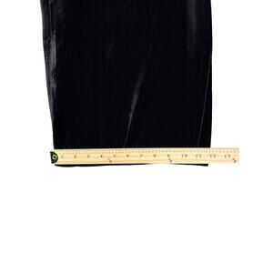 WD.NY Women's Size 8 Black Velvet Silk Blend Wide-Leg Pants